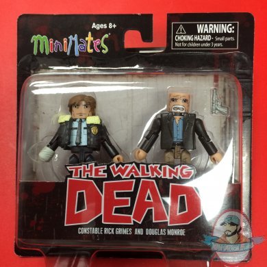  Walking Dead Rick grimes & Douglas Monroe  Minimates 2 Pack