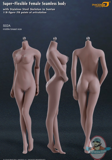 Flexible Female Seamless Body in Suntan/Middle Breast PL-MB2015S02A