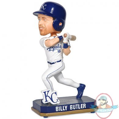 MLB Kansas City Royals Billy Butler Springy Logo Base Bobblehead 