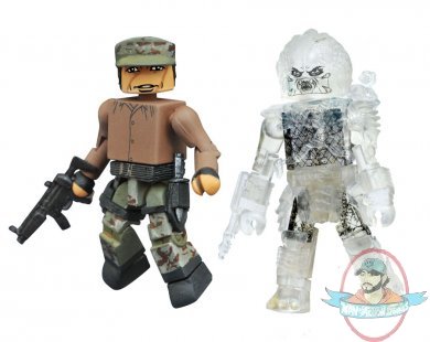 Predator Series 4 Poncho / Unmasked Cloaked Predator 2 Pack Minimates 