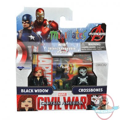 Marvel Civil War Captain America Minimates Black Widow/Crossbones TRU