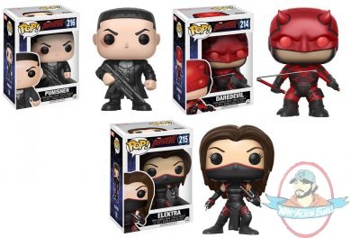 Pop! Marvel Daredevil TV Set of 3 Vinyl Figures by Funko