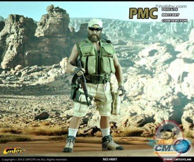 1/6 PMC Beard w/ Short Tan Cargo Pants Figure by CMToys