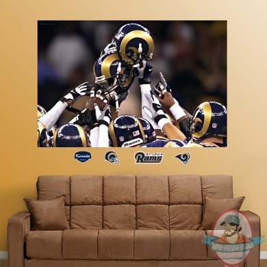 Fathead Rams Helmets In Your Face Mural St. Louis Rams NFL