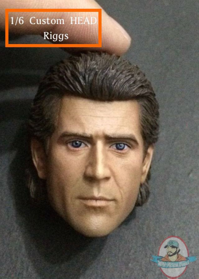 1/6 Accessories RT-Riggs Mel Gibson HeadSculpt for 12" Figures