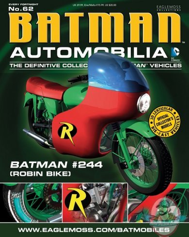 Dc Batman Automobilia Magazine #62 Batman #244 Robin Bike Eaglemoss