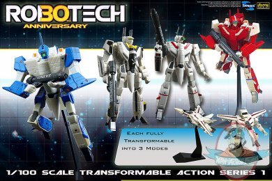 Robotech 30th Anniversary 1/100 Transformable Figure Series 1 Set of 4