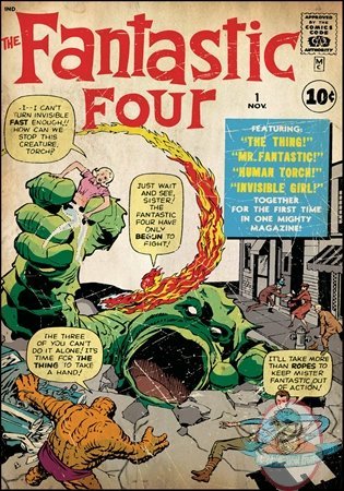 Fantastic Four Issue #1 Comic Cover Giant Wall Decal By: RoomMates