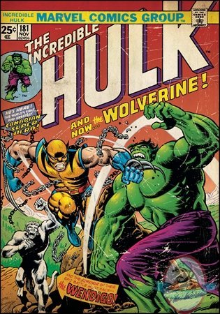 Incredible Hulk & Wolverine Comic Cover Giant Wall Decal By: RoomMates
