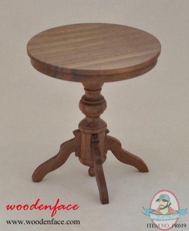 Wooden Face 1/6 Small Round Table (Biedermeier Style)