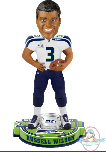 NFL Russell Wilson Super Bowl Seattle Seahawks Bobble Head Forever JC