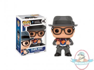 Pop! Dc Heroes Clark Kent Exclusive #145 Vinyl Figure by Funko JC 