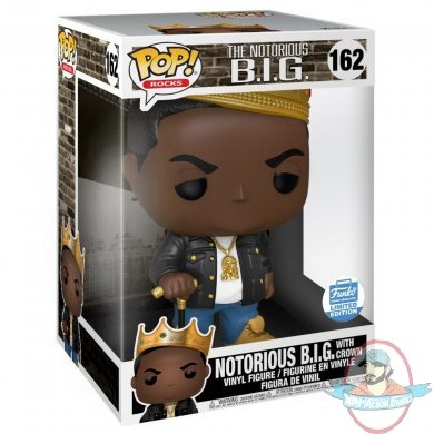 Pop! Rocks Notorious B.I.G with Crown 10 inch #162 Vinyl Figure Funko