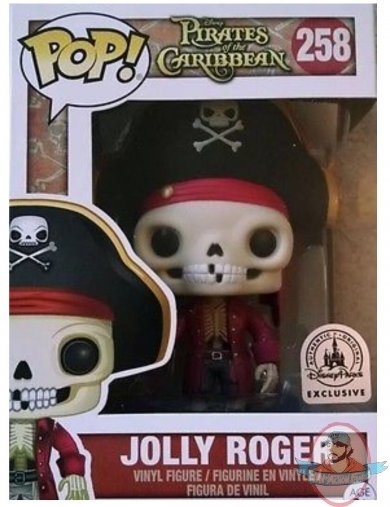 Pop! Pirates of the Caribbean Jolly Roger Exc #258 Funko Damaged pack