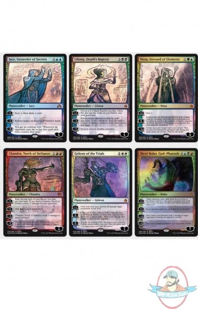 SDCC 2017 Magic The Gathering Planeswalker Set of Cards