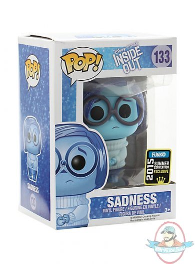 SDCC Disney Pop ! Inside Out Glitter Sadness Vinyl Figure by Funko