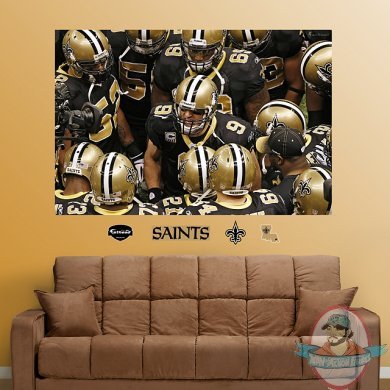 Saints Huddle In Your Face Mural   New Orleans Saints  NFL