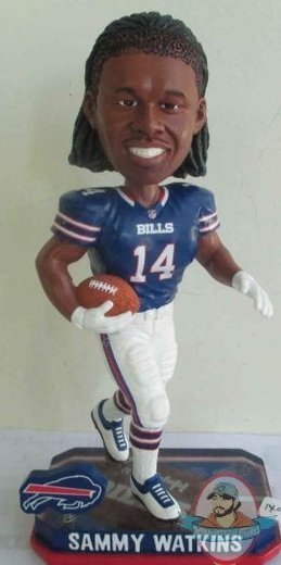 NFL Sammy Watkins Buffalo Bills Springy Logo Base Bobblehead Man