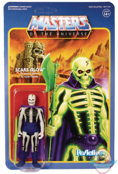 Motu 3.75" ReAction Series 4 Scareglow Figure Super 7