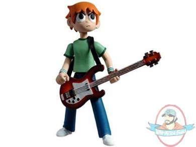 Scott Pilgrim 6" Figure w Green Tee Shirt with Closed Mouth by Mezco