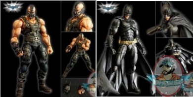 Batman The Dark Knight Trilogy Batman & Bane Play Arts Kai Set of 2 