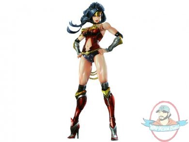 Dc Universe Play Arts Kai Wonder Woman Variant by Square Enix Used