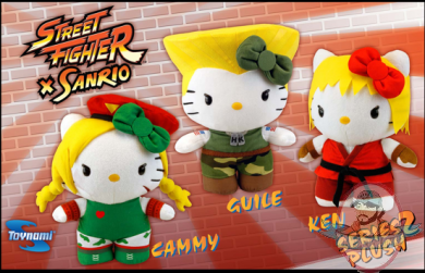 Street Fighter x Sanrio Hello Kitty 10" Plush 2 Set of 3