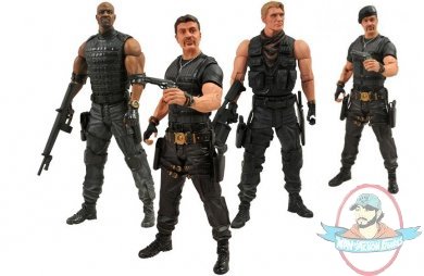 The Expendables 2 Set of 4 Action Figures by Diamond Select Toys 