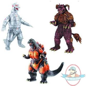 Godzilla 6 inch Collectible Figure 2013 Set of 3 by Bandai