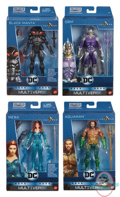 Aquaman Movie Multiverse 6 inch Figure Set of 4 Mattel