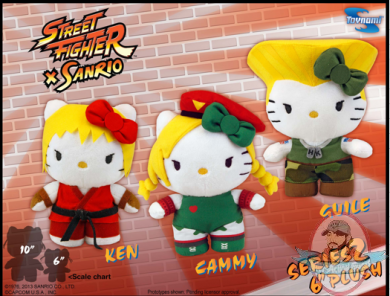 Street Fighter x Sanrio Hello Kitty 6" Mini Plush 2 Set of 3