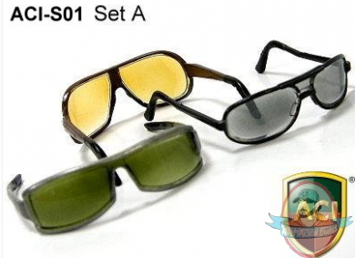 Fashion Sunglasses for 1/6 Scale Figures Set A by ACI