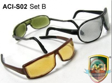 Fashion Sunglasses for 1/6 Scale Figures Set B by ACI
