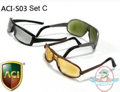 Fashion Sunglasses for 1/6 Scale Figures Set C by ACI