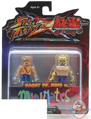 Street Fighter X Tekken Minimates Sagat vs King 2 Pack Action Figures