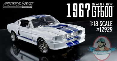 1:18 1967 Shelby GT-500 White with Blue Stripes Greenlight Used JC