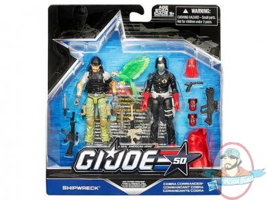 G.I Joe Hunt for Cobra Shipwreck vs Cobra Commander 50Th Anniversary 