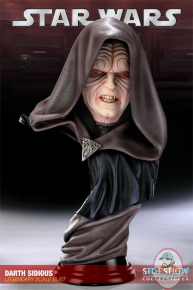 Star Wars Darth Sidious Legendary Scale Bust by Sideshow Collectibles