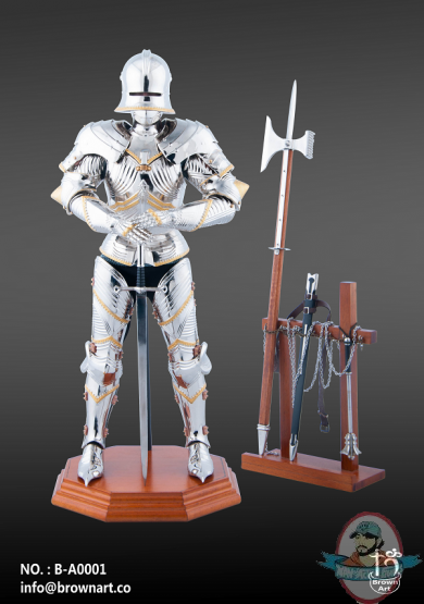 Brown Art 1/6 Scale Gothic Armour Silver Version B-A0001S