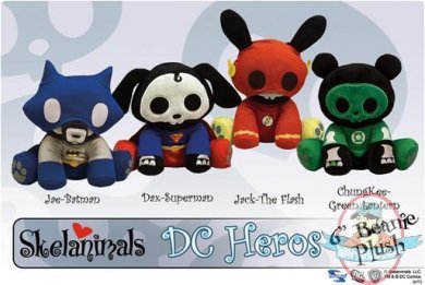 DC Skelanimals 6" Mini Plush Series 1 Set Of 4 by Toynami