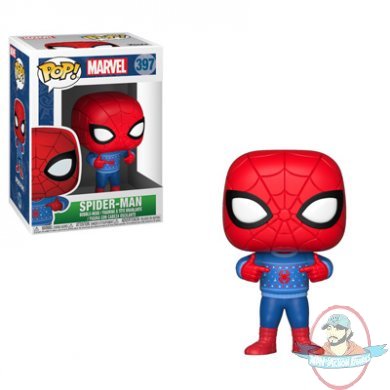 Pop! Marvel Holiday:Spider-Man with Ugly Sweater #397 Figure Funko