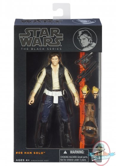 Star Wars Han Solo 6 inch Action Figure Collectable Disney Hasbro Sealed Box 