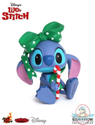 Disney Stitch Green Ribbon Gift Version Vinyl Collectible  by Hot Toys