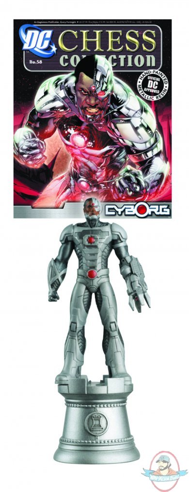 DC Superhero Chess Figure #58 Cyborg White Rook Eaglemoss