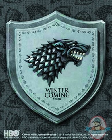 Game of Thrones Stark House Crest Wall Plaque Museum Replica