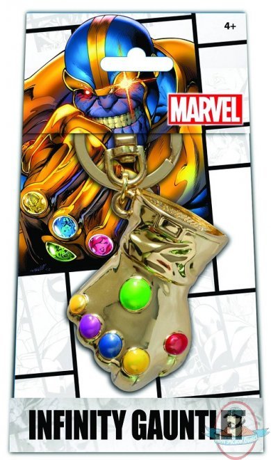 Marvel Infinity Gauntlet PX Gold Pewter Keyring Monogram