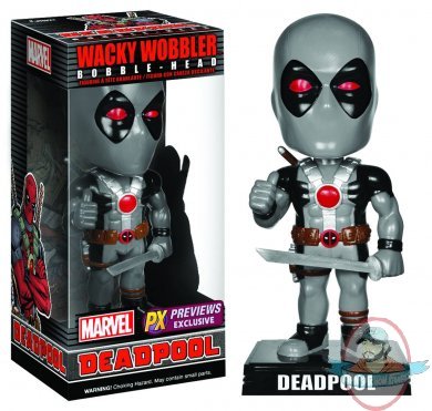 Marvel X Force Deadpool PX Exclusive Bobblehead Wacky Wobbler  Funko 