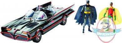 Dc 1966 Batman Tv Series  Batman and Robin  w  Scale Batmobile  Mattel