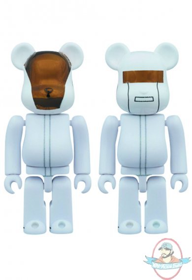 Daft Punk Bearbrick 100% 2 Pack White Suits Version by Medicom