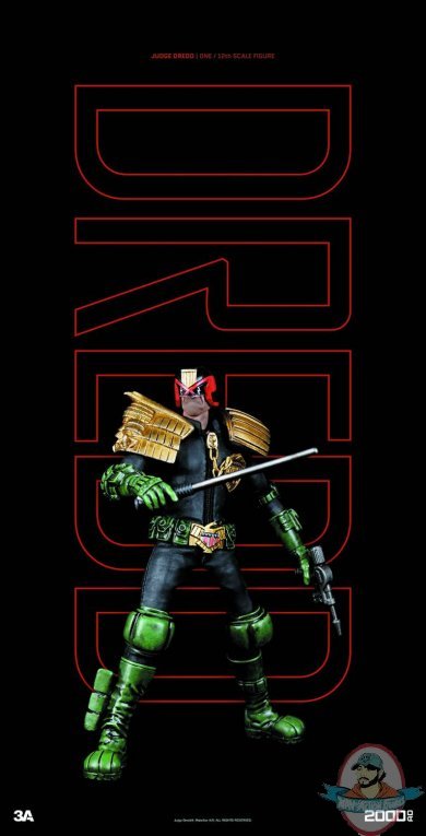 1/12 Scale Judge Dredd 2000 AD Figure by ThreeA